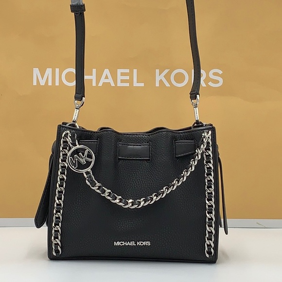 MICHAEL KORS MINA Small Belted
Chain Crossbody bag BLACK COLOR - Picture 8 of 13